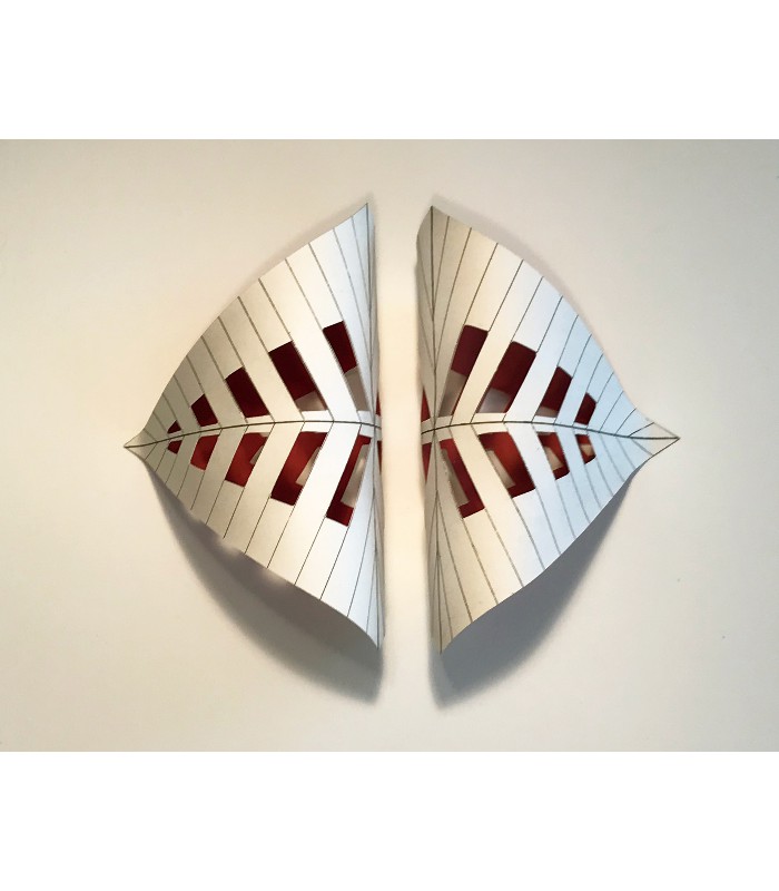 Wings 3-dimensional print etching with sticks 12 x 10 in